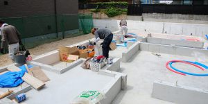 [そら景色が広がる家]　設備工事の様子