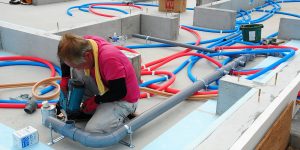 [ヌックぬっくこんにちは]　水は流れるが如く～設備工事の様子