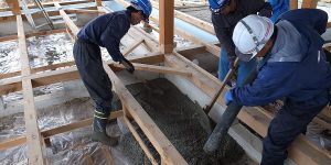 [築40年平屋のリフォーム]　基礎工事の様子